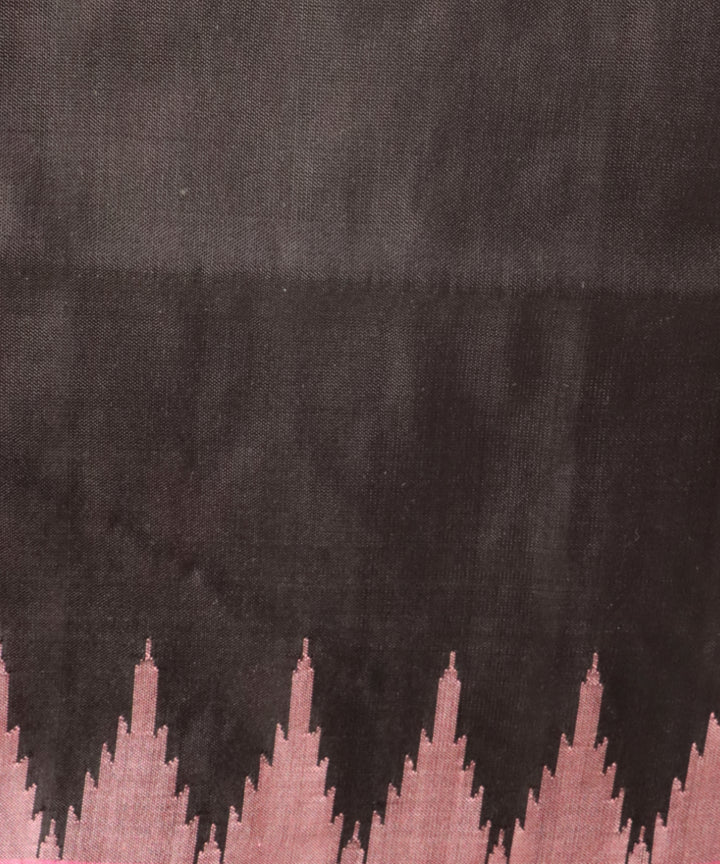 Pink black silk handloom sambalpuri saree