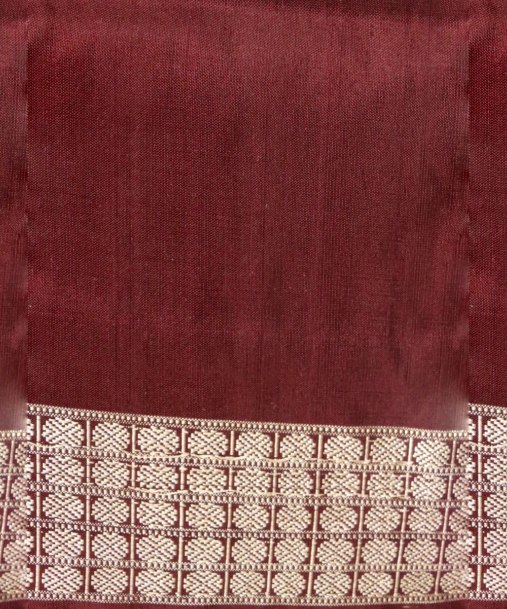 Lime green coffee silk handloom sambalpuri saree