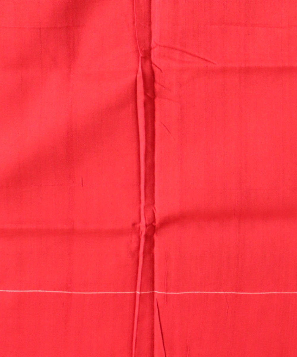 Multicolor dark red handloom sambalpuri cotton saree