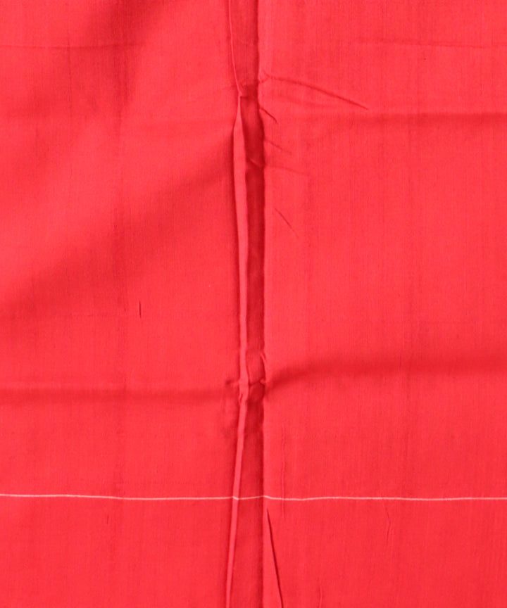 Multicolor dark red handloom sambalpuri cotton saree