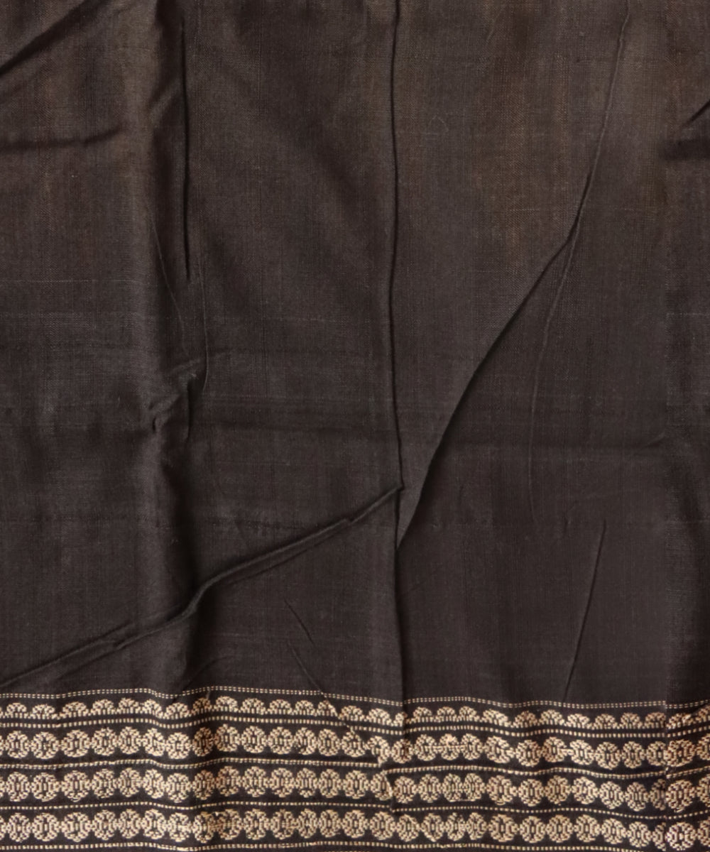 Multicolor black handloom sambalpuri cotton saree