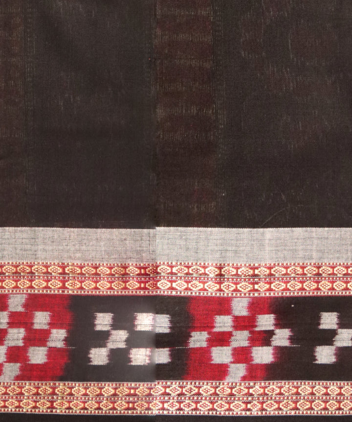 Multicolor black red cotton handloom sonepur saree