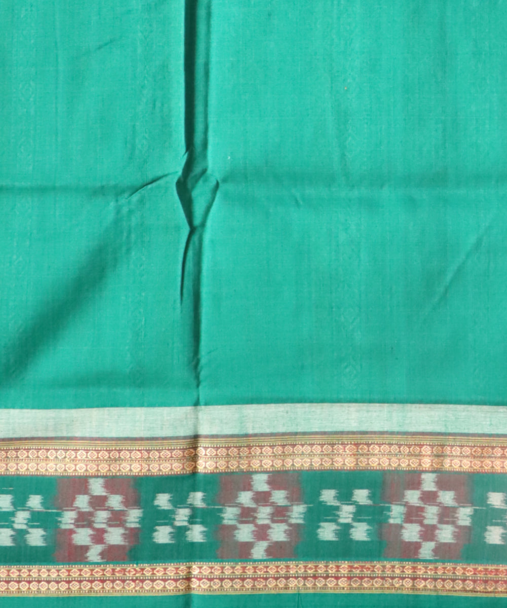 Purple dark green cotton handloom sonepur saree