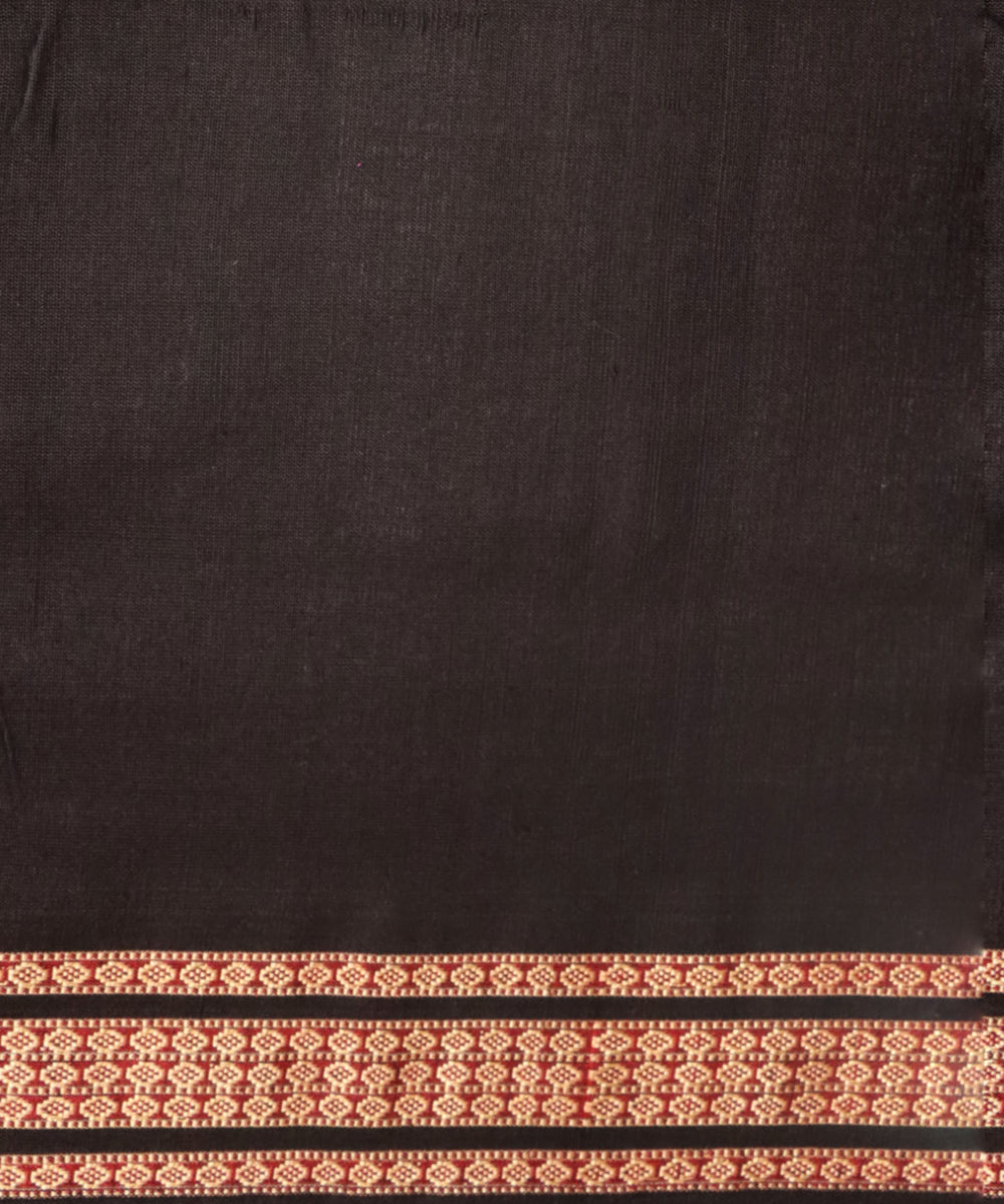 Multicolor black cotton handloom sonepur saree