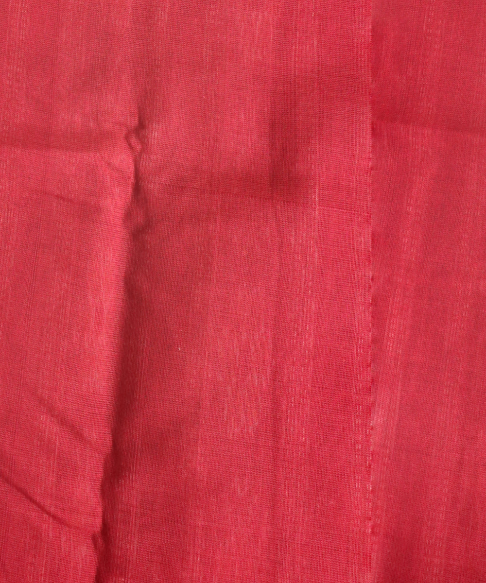 Beige maroon cotton handloom sambalpuri saree
