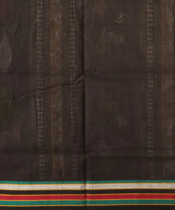 Red black cotton handloom sonepur saree