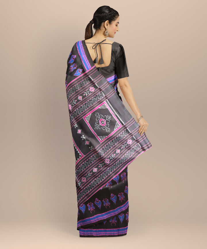 Black khandua silk handloom saree