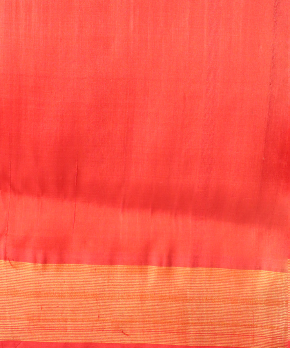 Multicolor golden silk handloom khandua saree
