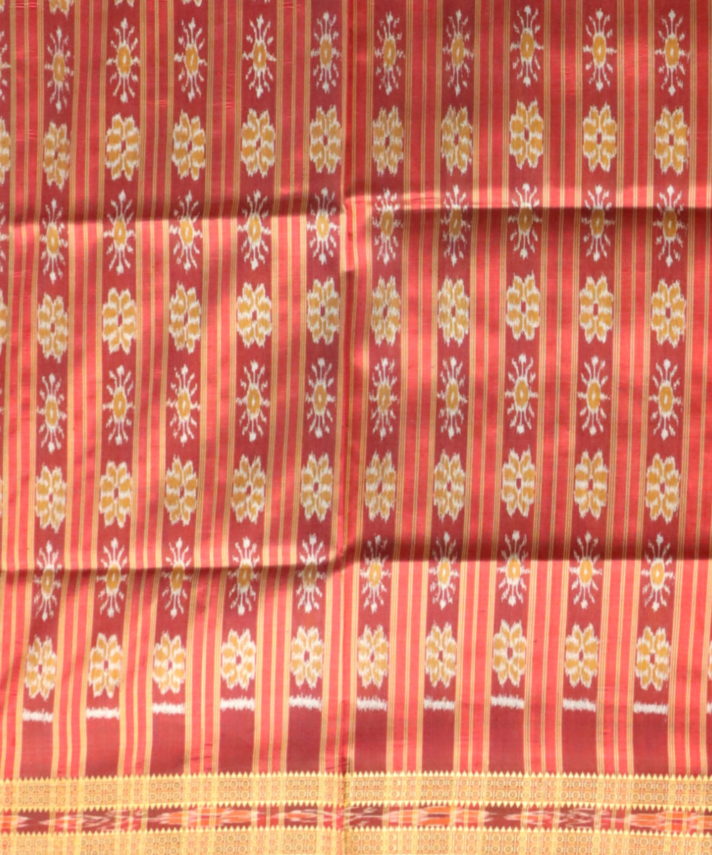 Cyan blue black bean silk handloom khandua saree