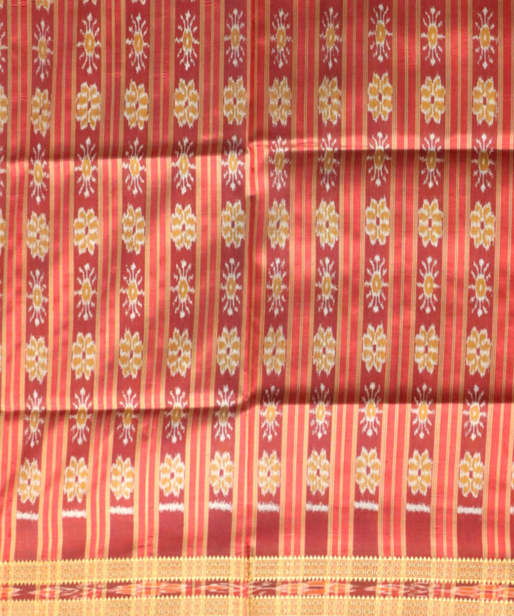 Cyan blue black bean silk handloom khandua saree