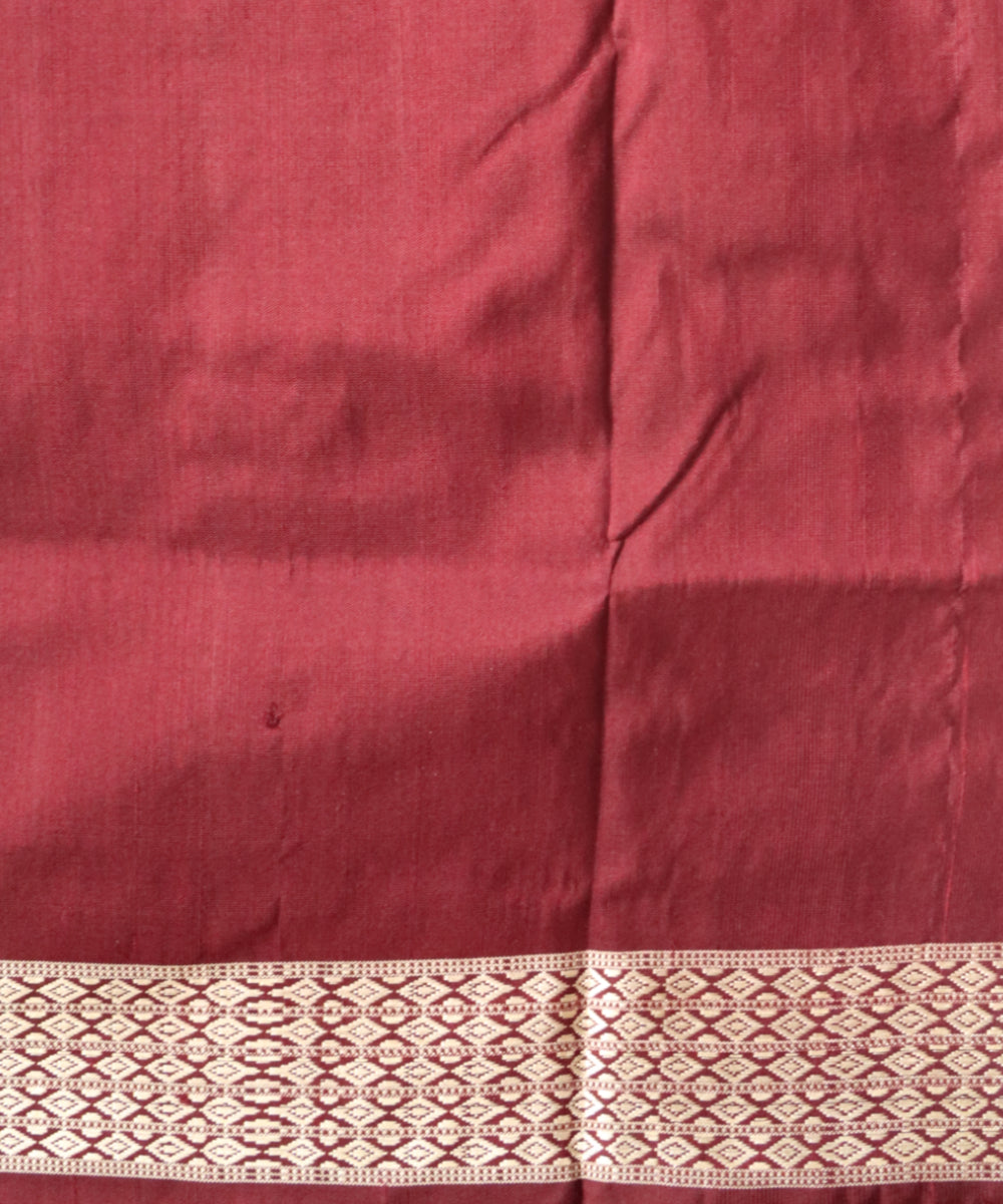 Multicolor coffee silk handloom bomkai saree