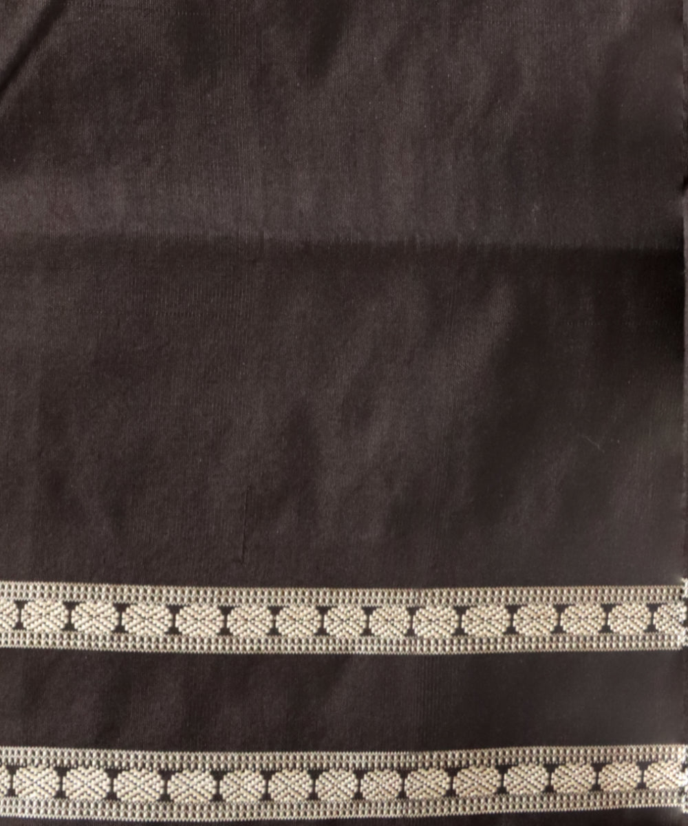Red black silk handloom bomkai saree