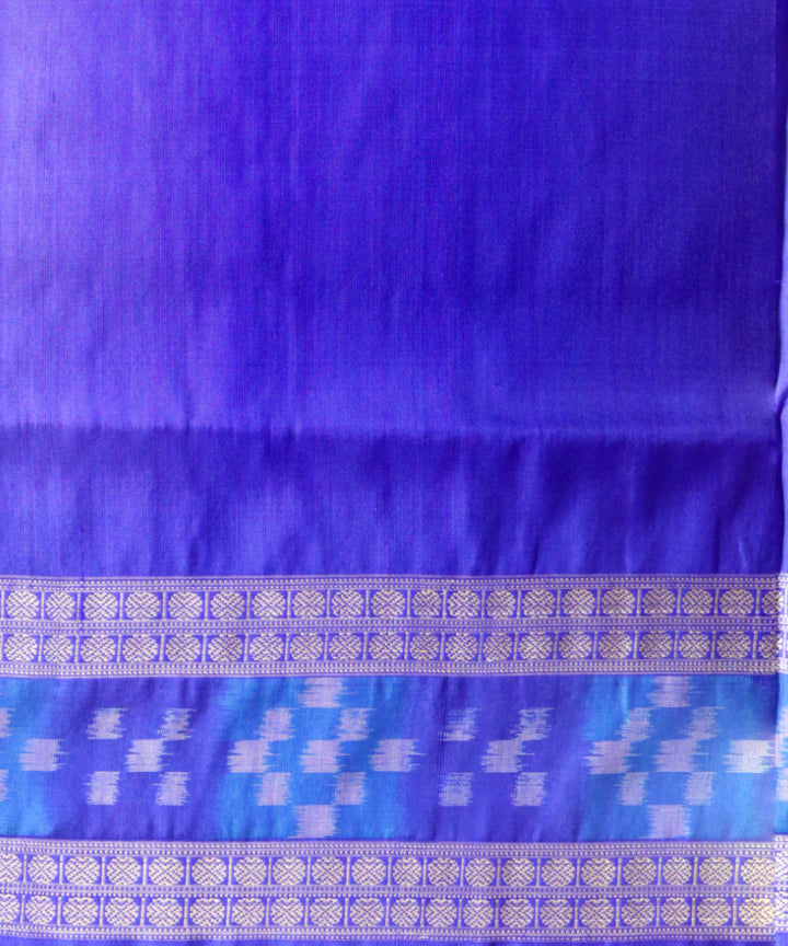 Purple duke blue handloom sambalpuri silk saree