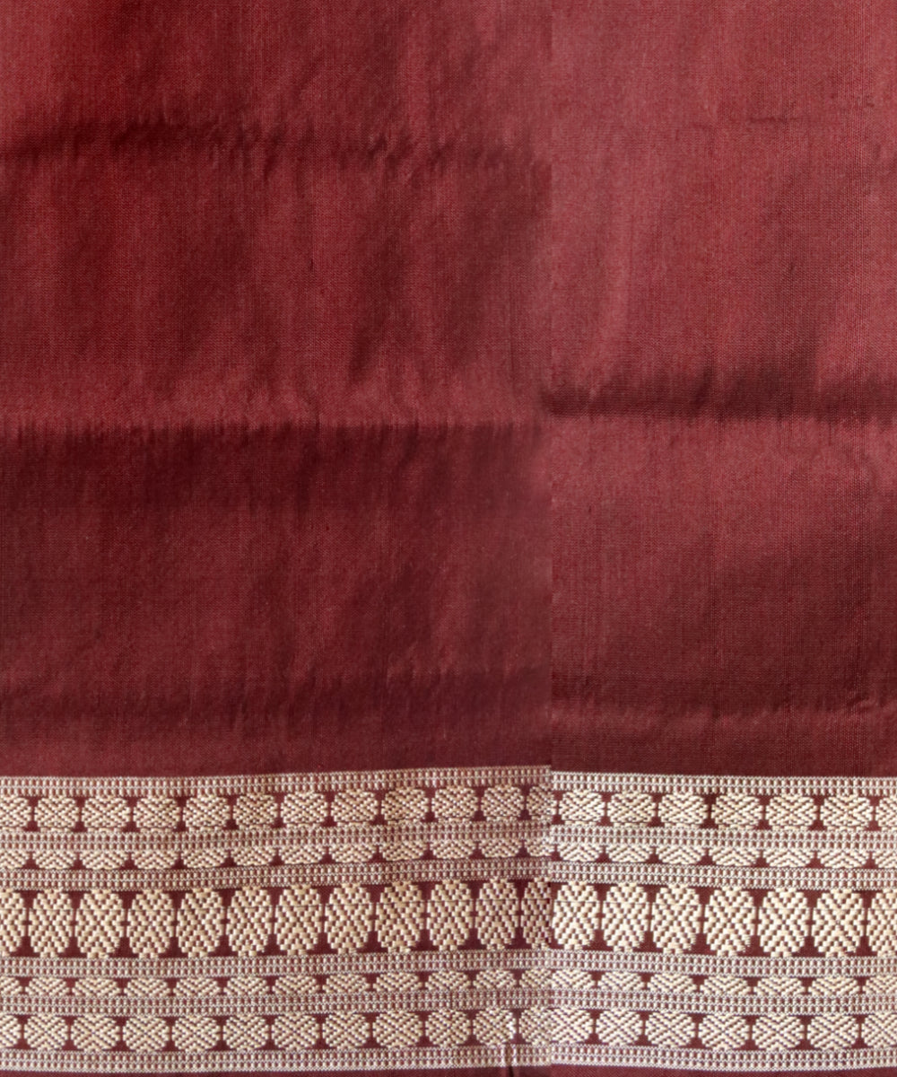 Purple coffee silk handloom bomkai saree