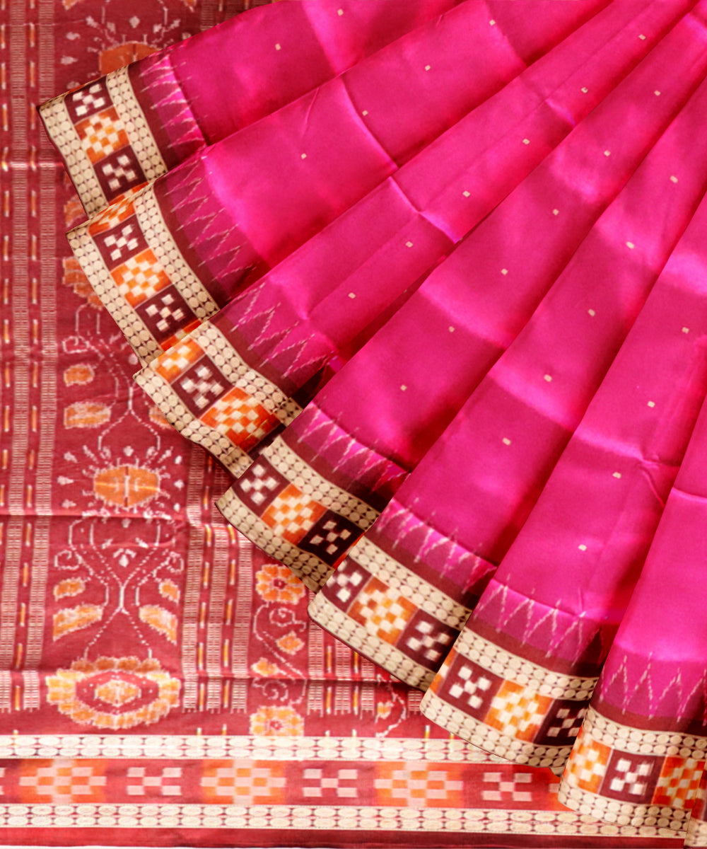 Purple coffee silk handloom sambalpuri saree