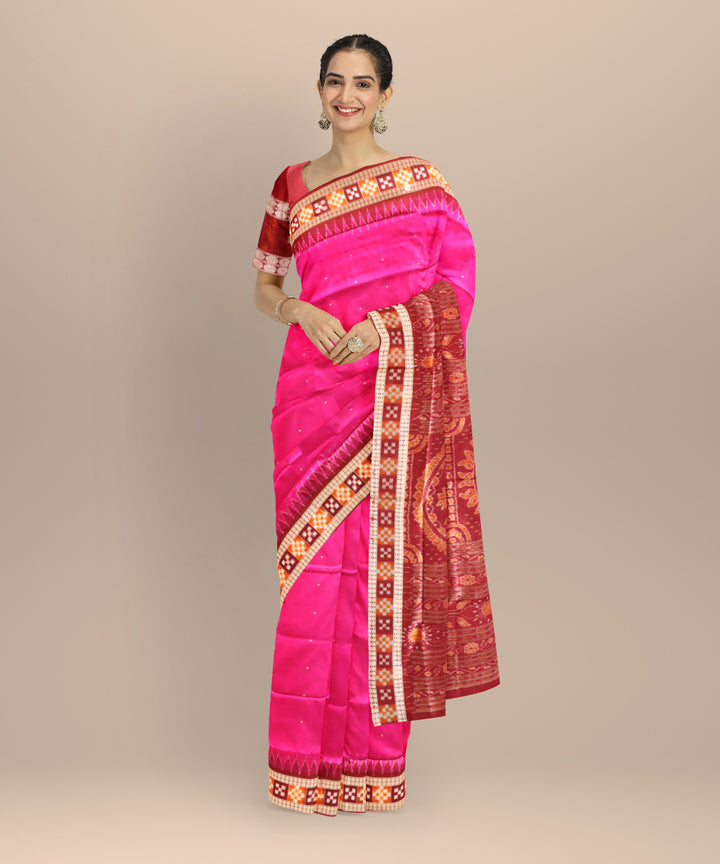 Purple coffee silk handloom sambalpuri saree
