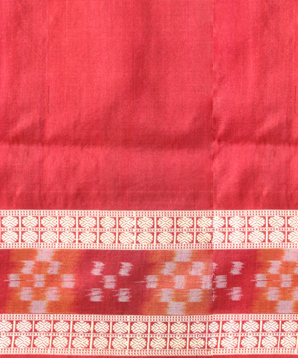 Yellow black silk handloom sambalpuri saree