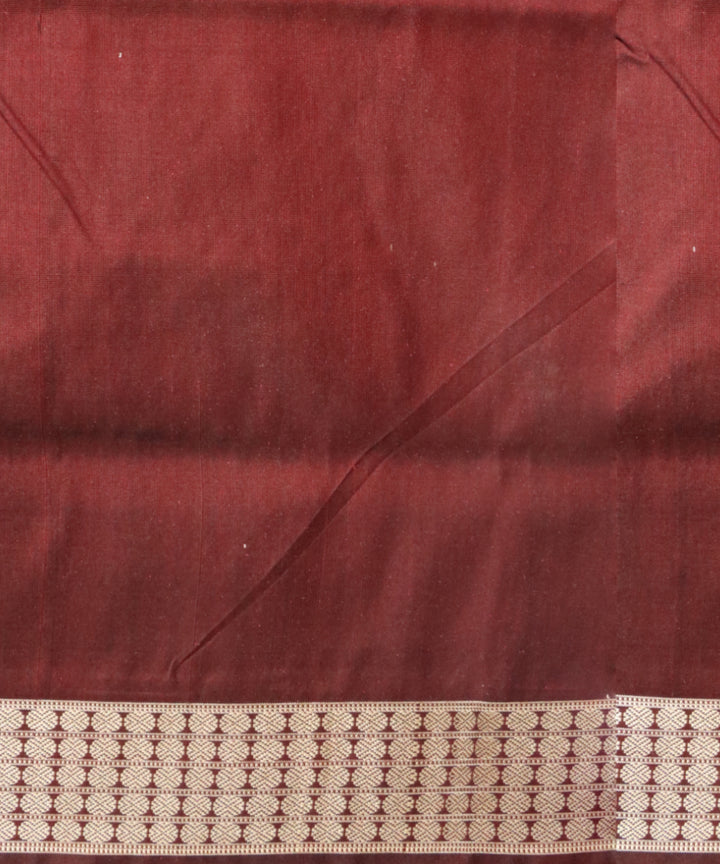 Black coffee silk handloom bomkai saree
