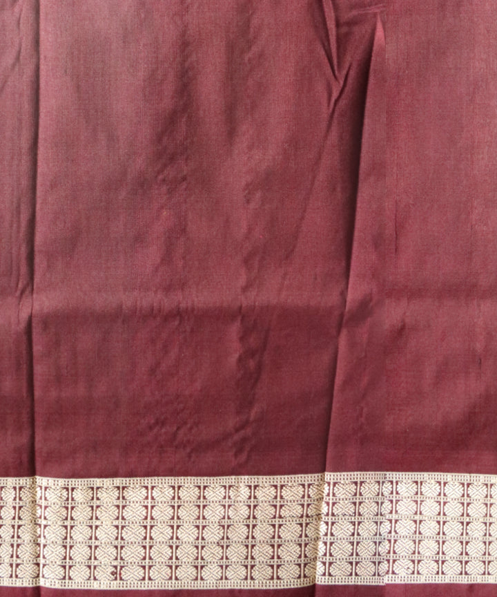 Citrine coffee silk handloom bomkai saree
