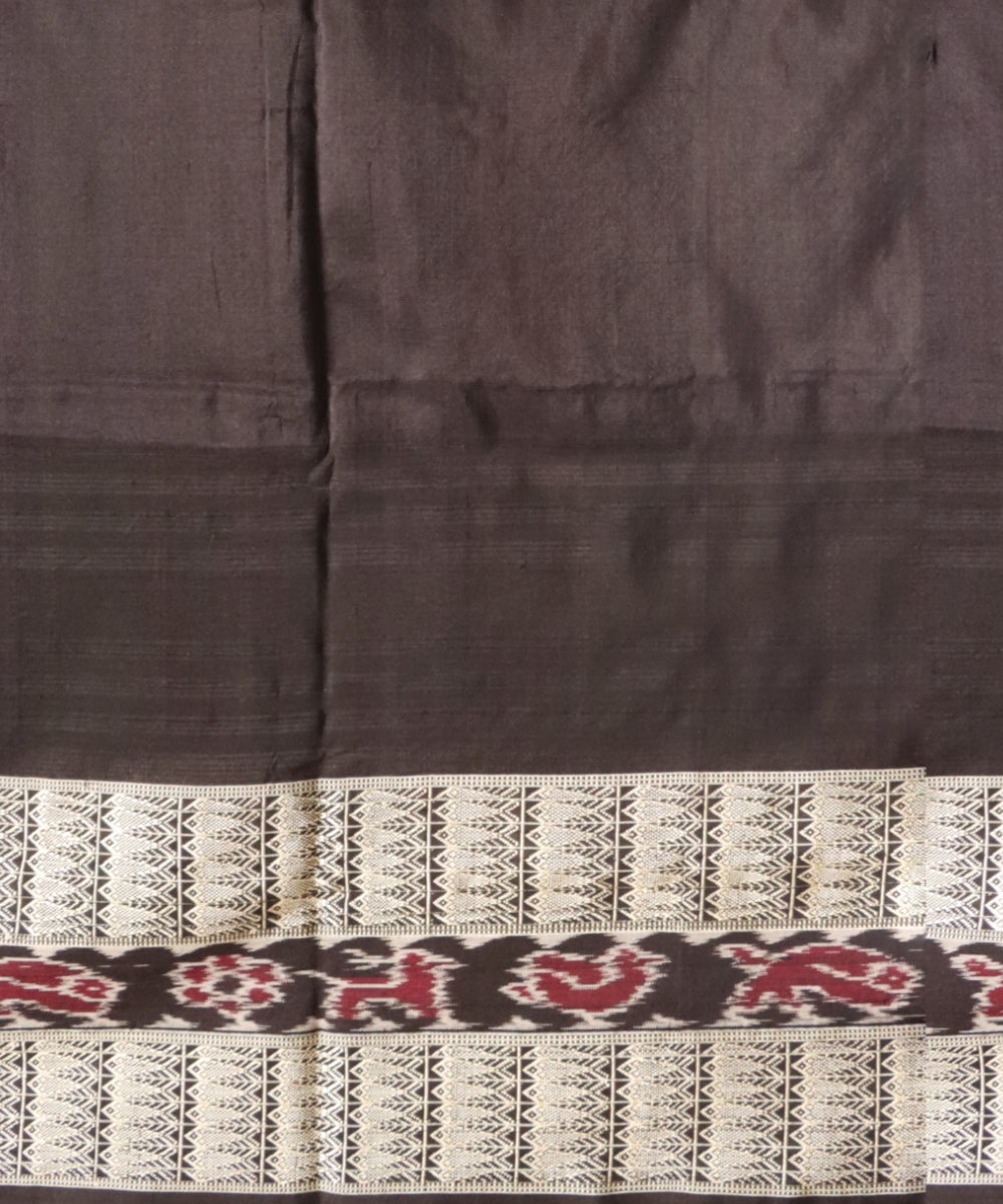 Multicolor black silk handloom sambalpuri saree