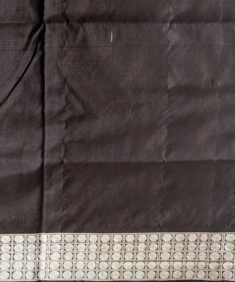 White black ashwini silk handloom sambalpuri saree