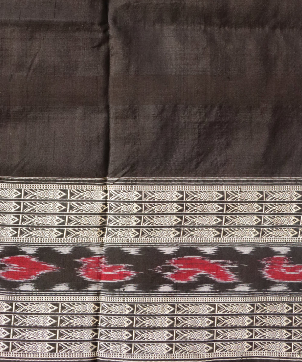 Multicolor black bichitrapuri silk handloom sambalpuri saree
