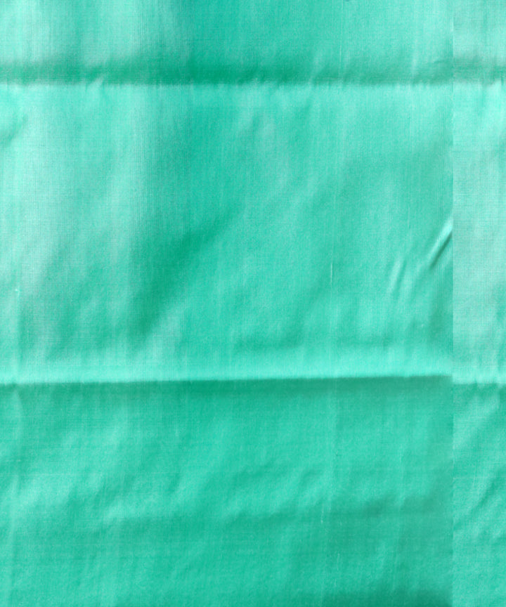 Sky blue caribbean green silk handloom sambalpuri saree