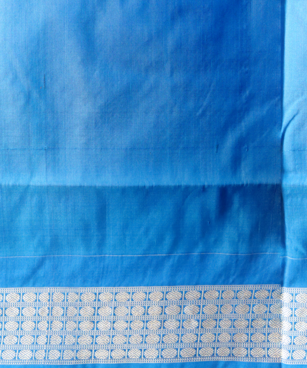 Black brandeis blue silk handloom sambalpuri saree