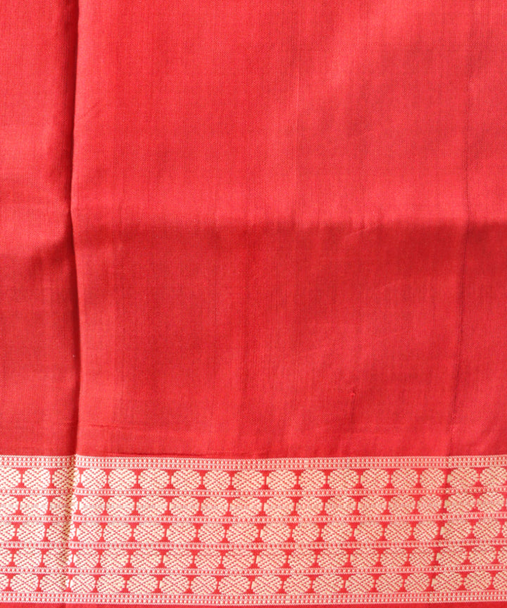 Black dark red handloom sambalpuri silk saree