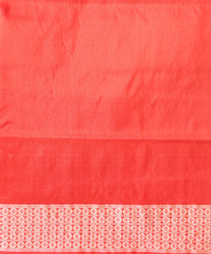 Black dark red silk handloom sambalpuri saree
