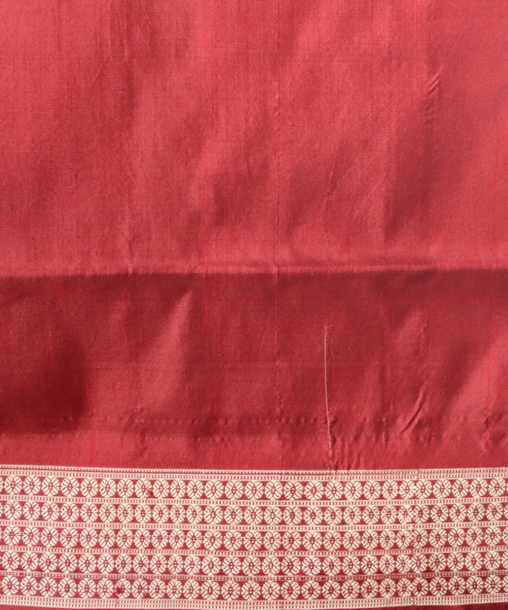 Dark green black bean silk handloom sonepur saree