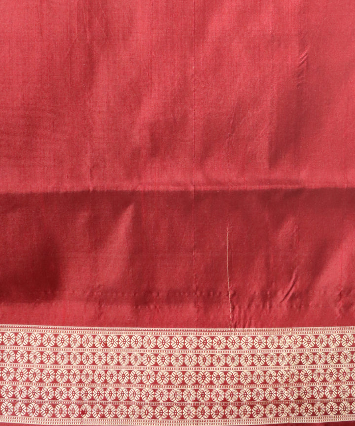 Dark green black bean silk handloom sonepur saree