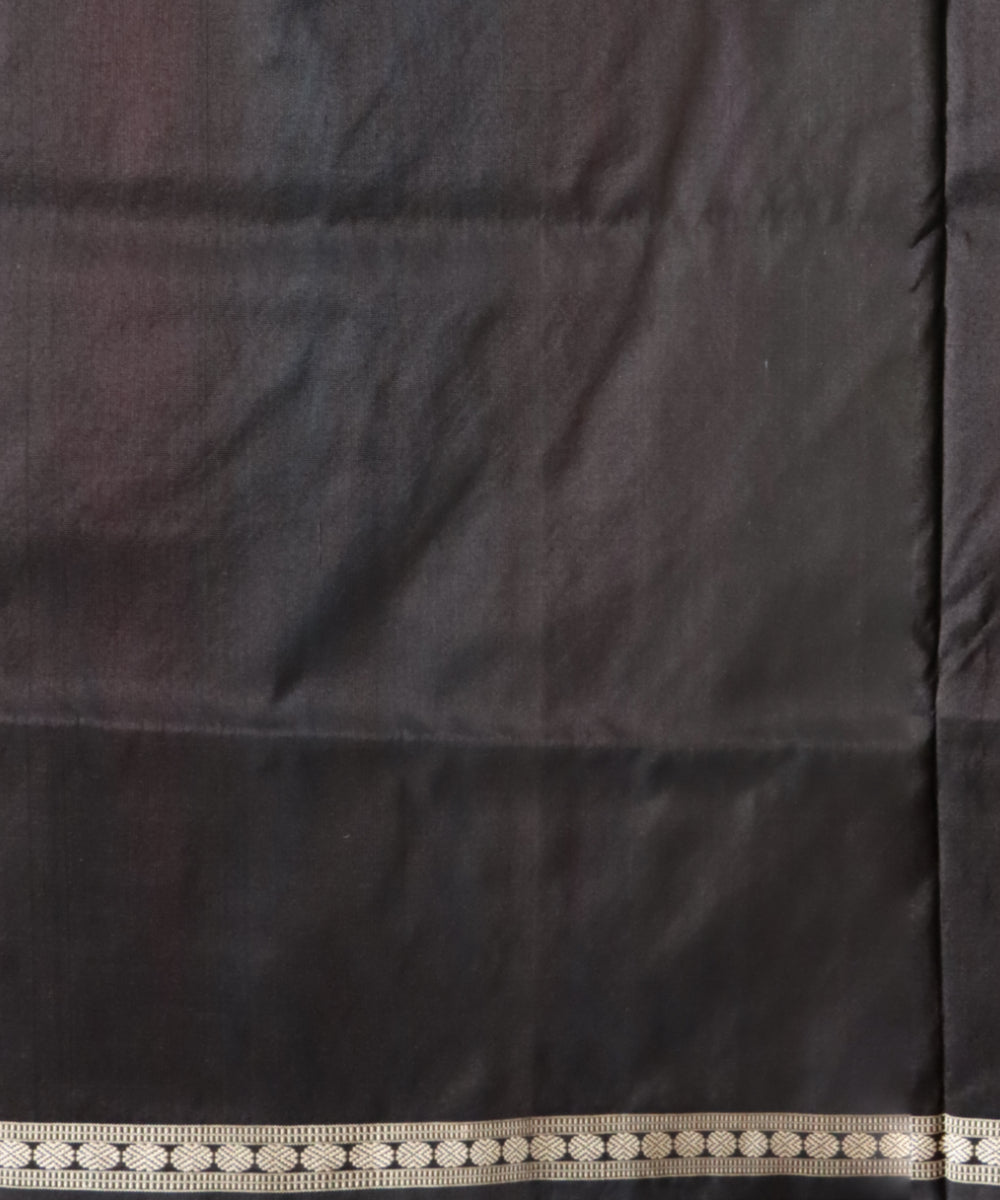 Multicolor black silk handloom sonepur saree
