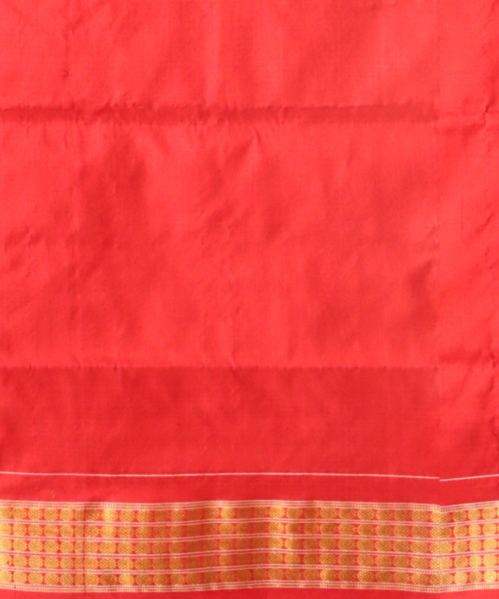 Purple maroon half tissue silk handloom sambalpuri saree