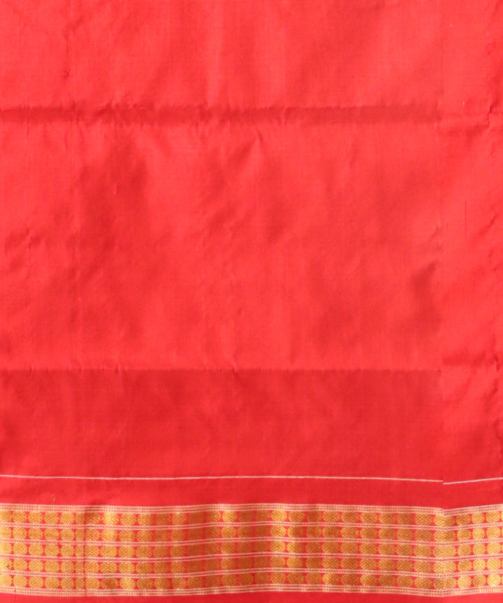 Purple maroon half tissue silk handloom sambalpuri saree