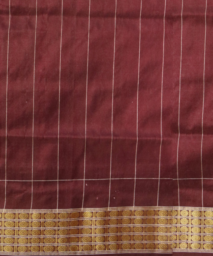 Pink coffee half tissue silk handloom sambalpuri saree