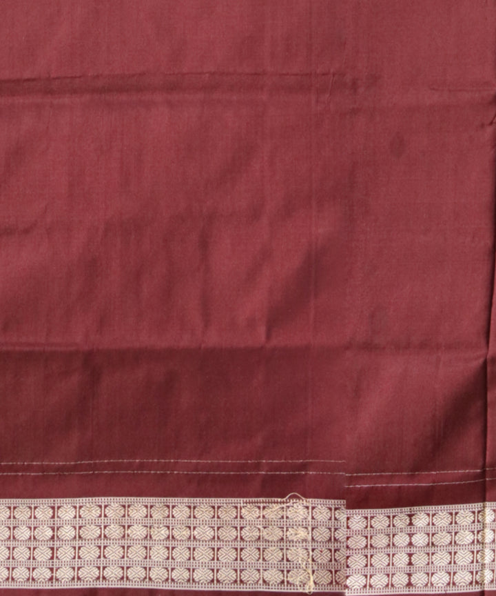 Blue sapphire coffee silk handloom sambalpuri saree