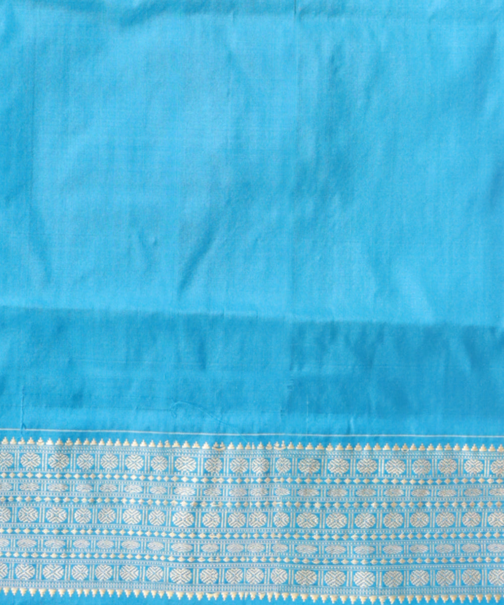 Orange denim silk handloom sambalpuri saree