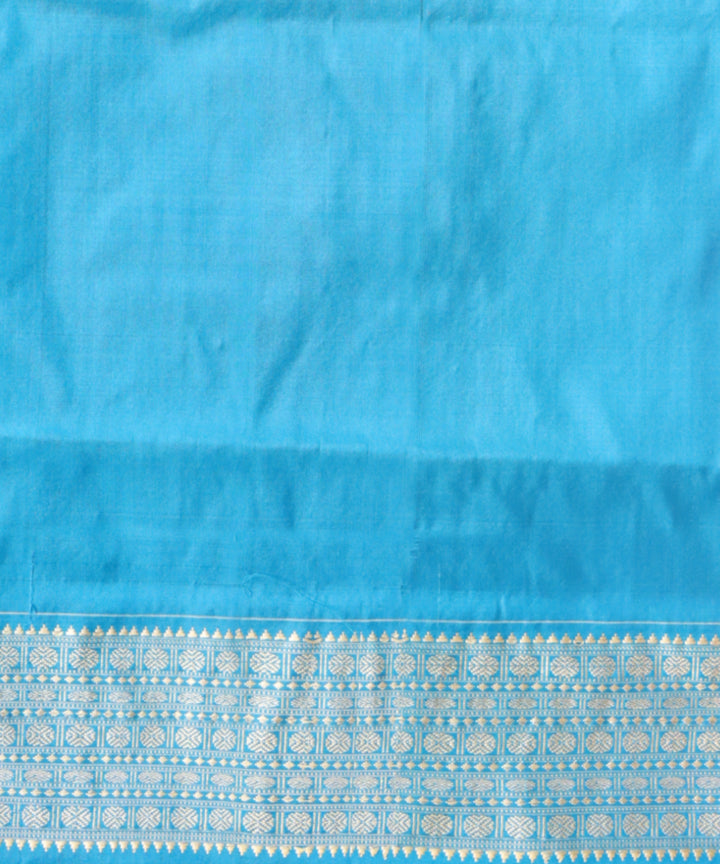 Orange denim silk handloom sambalpuri saree