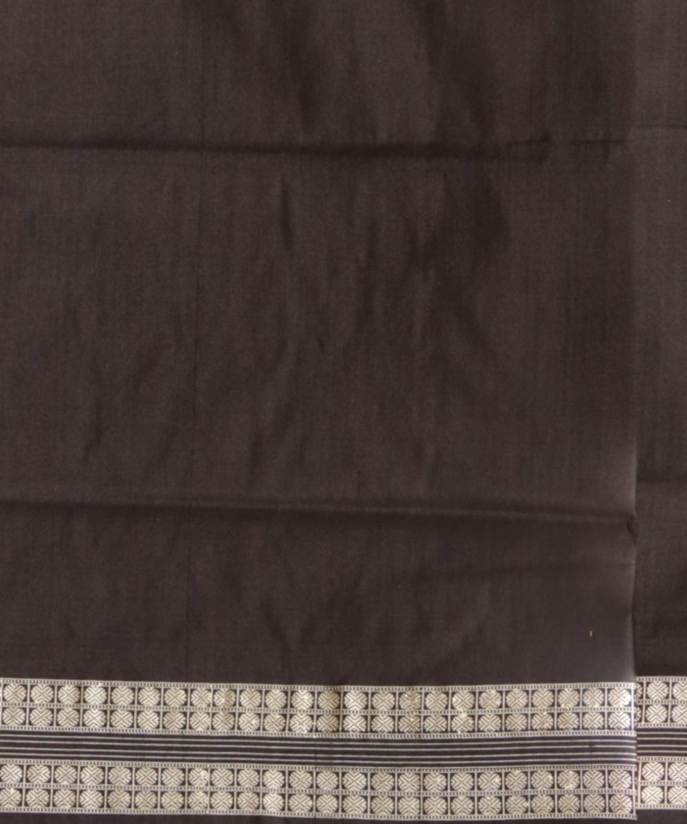 Grey black silk handloom sambalpuri saree