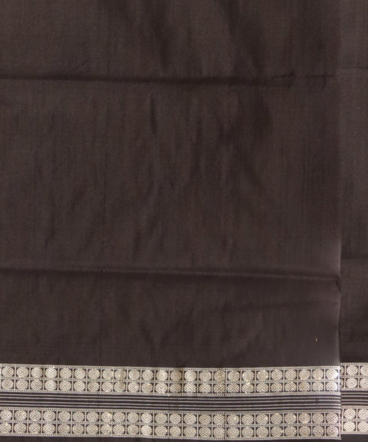 Grey black silk handloom sambalpuri saree