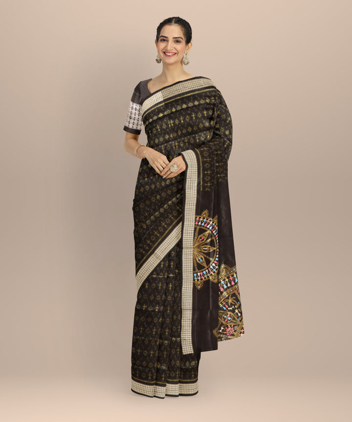 Black silk handloom sambalpuri saree