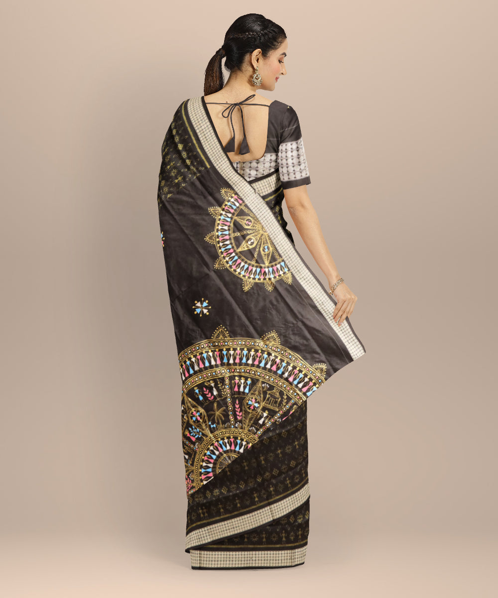 Black silk handloom sambalpuri saree