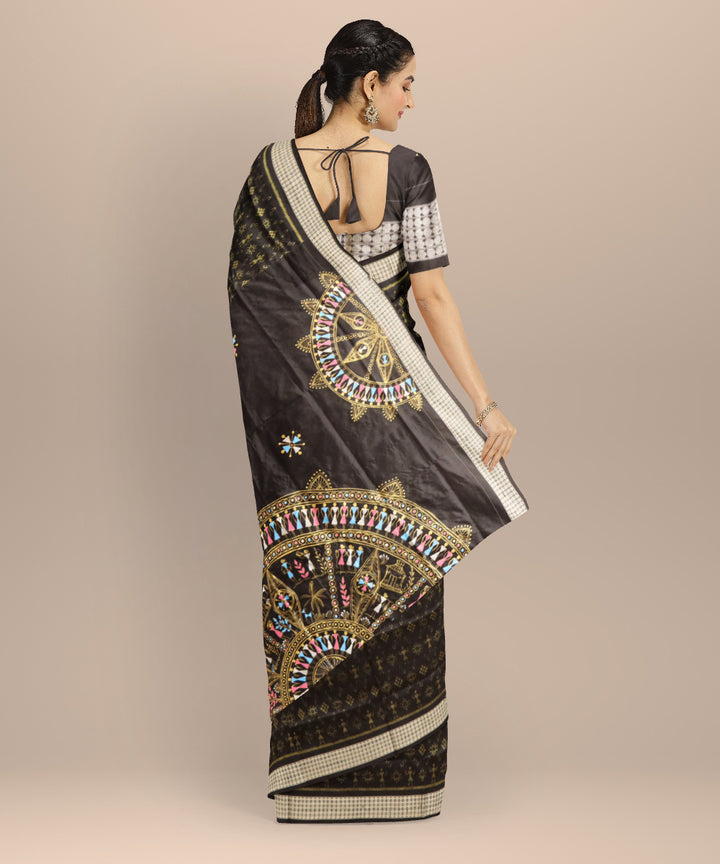 Black silk handloom sambalpuri saree