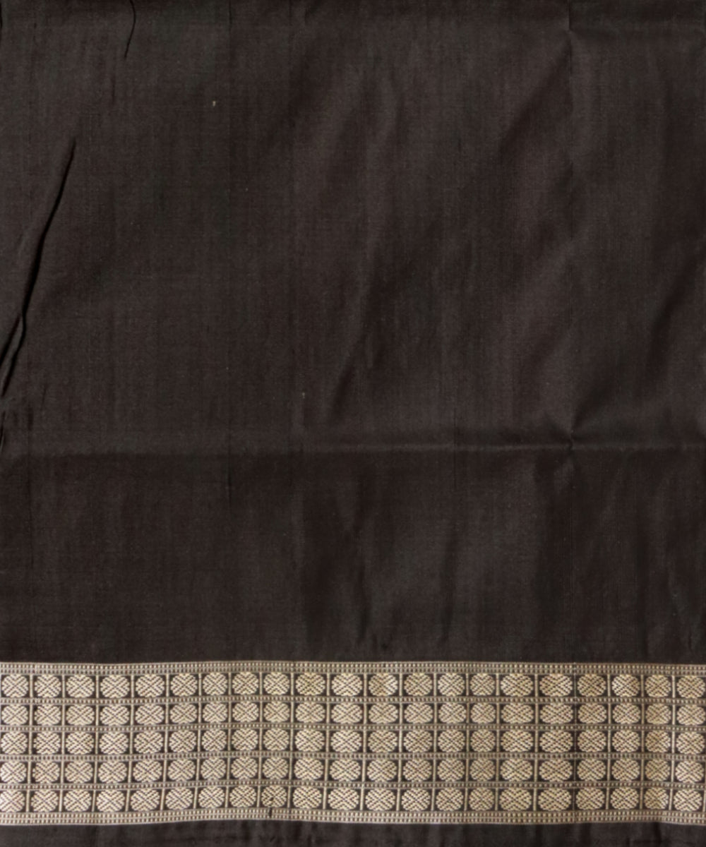 Red black silk handloom sonepur saree