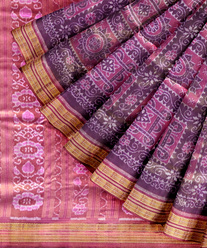 Violet fashion fuchsia silk handloom sambalpuri saree
