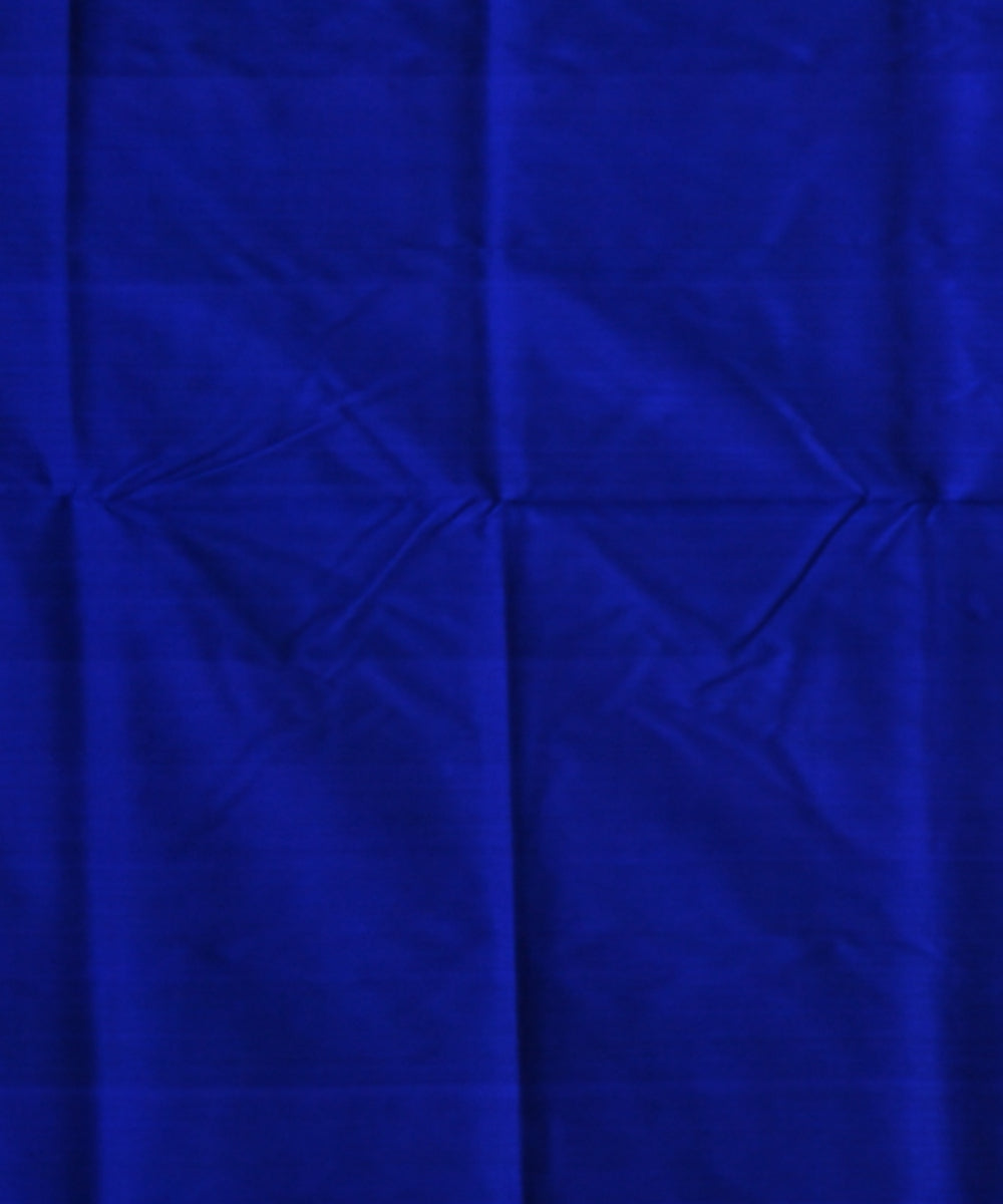 Dark green duke blue silk handloom sambalpuri saree