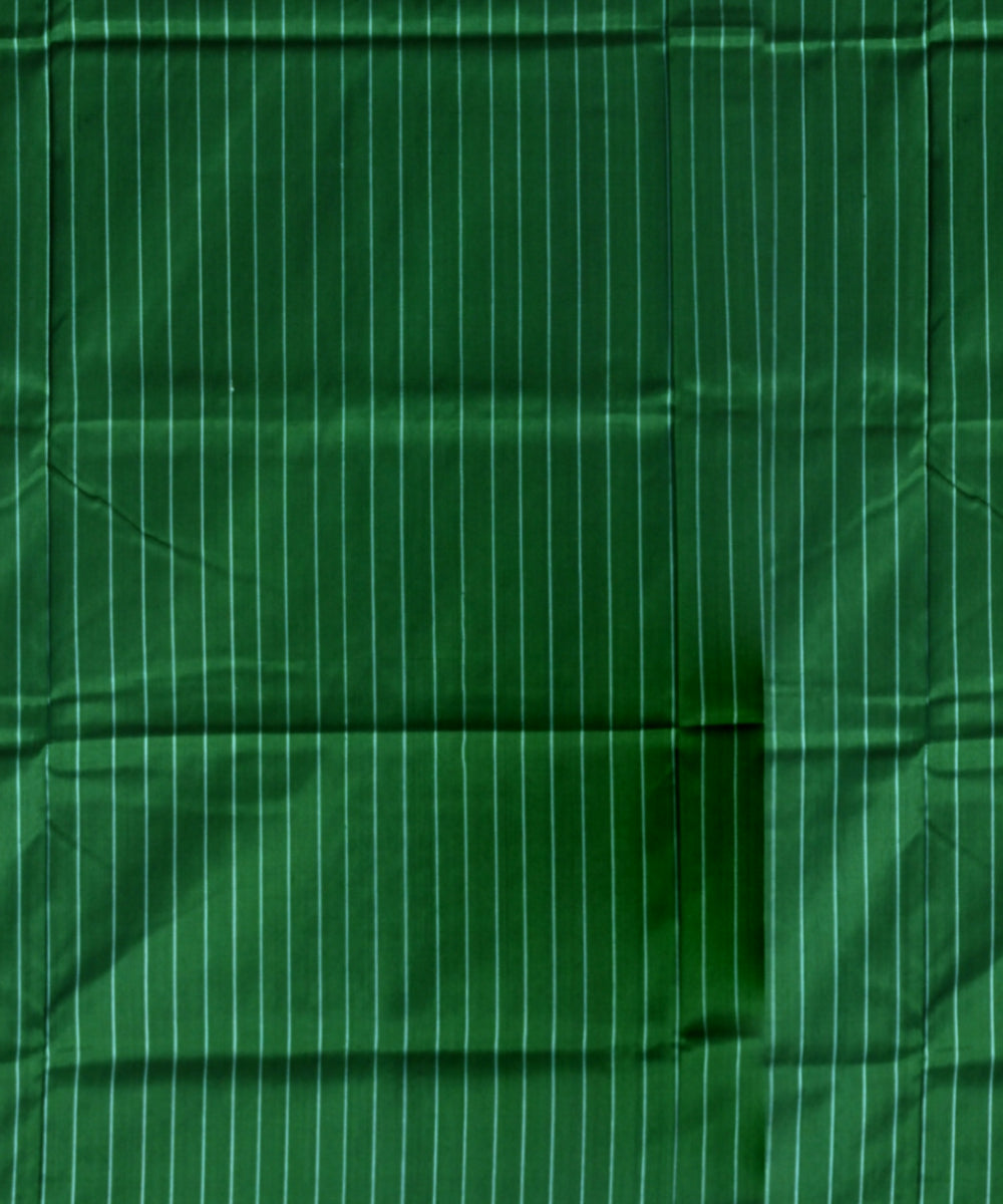 Cyan green dark green silk handloom bomkai saree