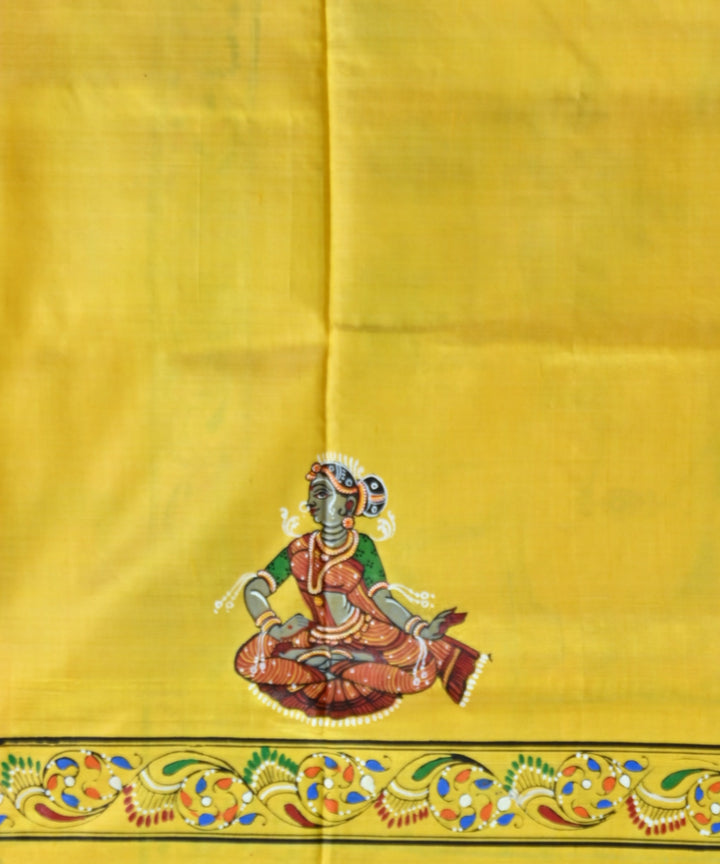 Yellow multicolour silk handloom sambalpuri saree