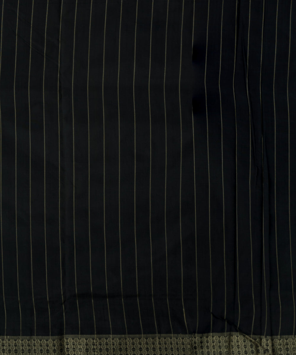 Brown black silk handloom khandua saree